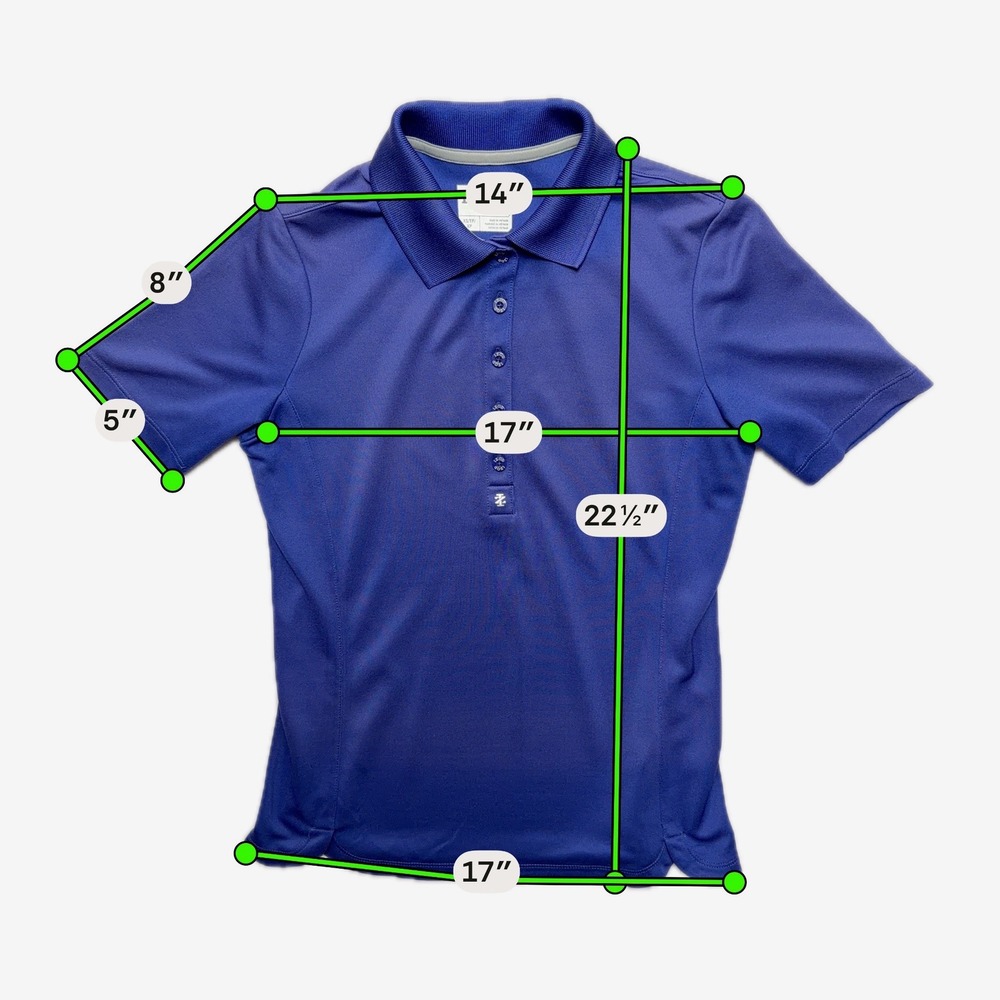 IZOD Golf Polo Women XS Purple Short Sleeve Performance Moisture Wicking - Picture 11 of 13